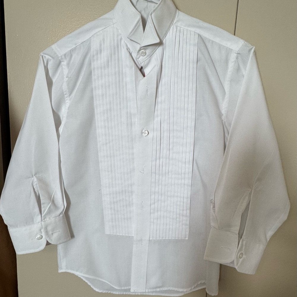 Classic White Boys Dress Shirt